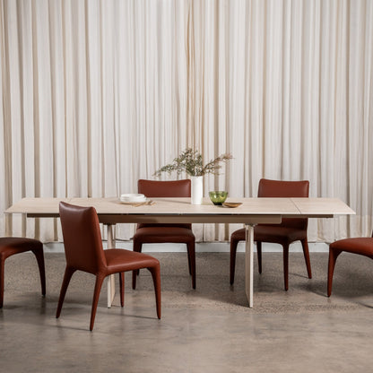 Toulon Pu Dining Chair Set of 2 - Tan
