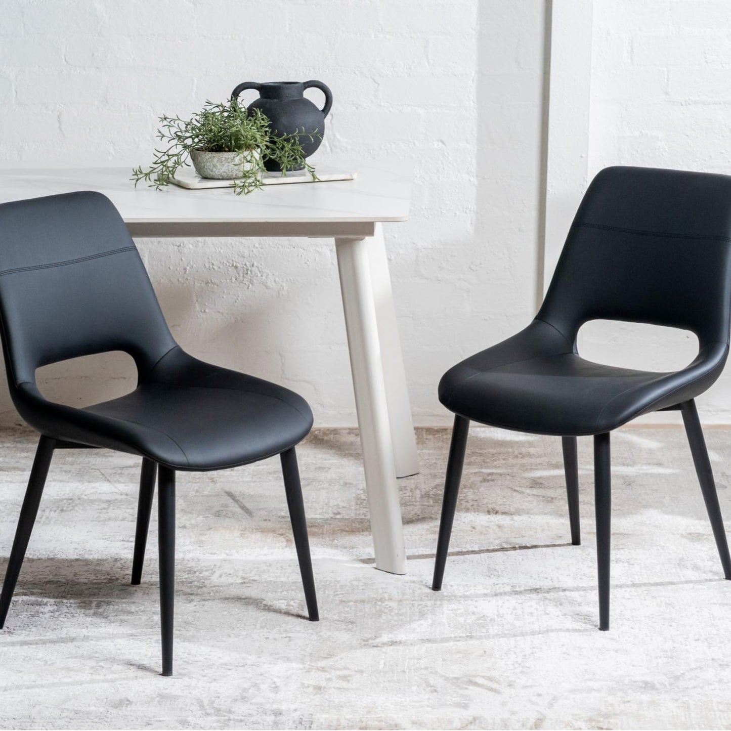 Vienna Leather Dining Chair Set of 2