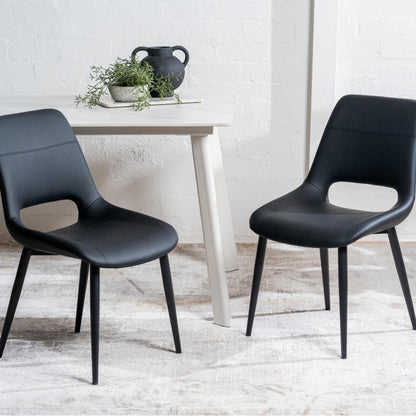 Vienna Leather Dining Chair Set of 2