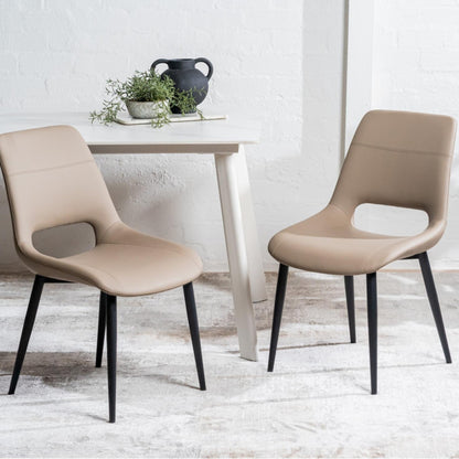 Vienna Leather Dining Chair Set of 2