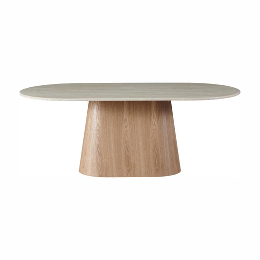 Waverley Dining Table - White Travertine