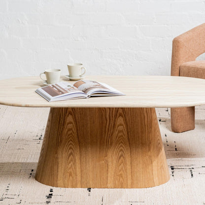 Waverley Coffee Table - White Travertine