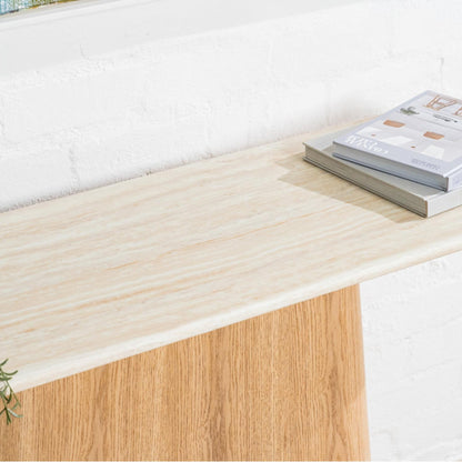 Waverley Console Table - White Travertine