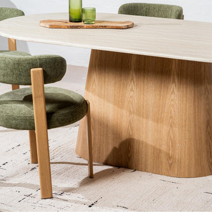 Waverley Large Dining Table - White Travertine