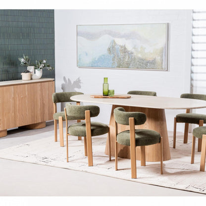 Waverley Occassional Stone Sidebord Buffet Table - White Travertine