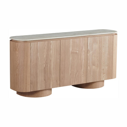 Waverley Occassional Stone Sidebord Buffet Table - White Travertine
