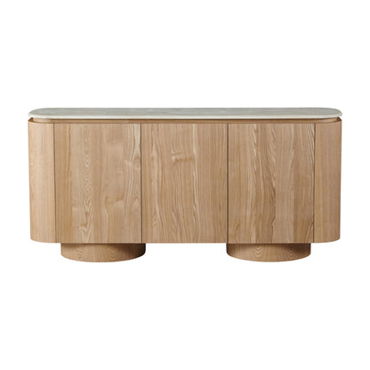 Waverley Occassional Stone Sidebord Buffet Table - White Travertine