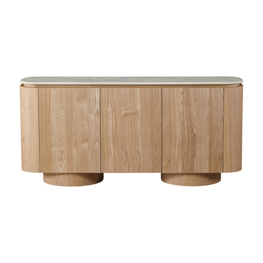 Waverley Occassional Stone Sidebord Buffet Table - White Travertine