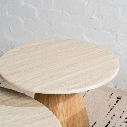 Waverley Side Table - White Travertine
