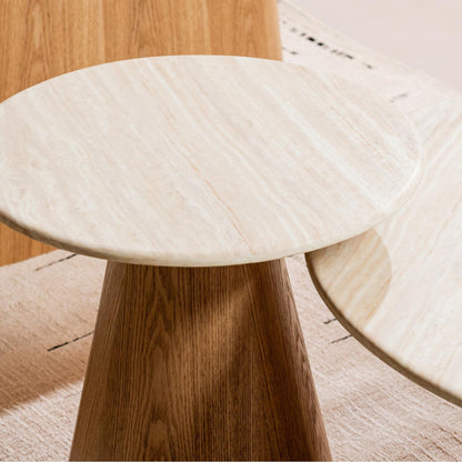 Waverley Side Table - White Travertine