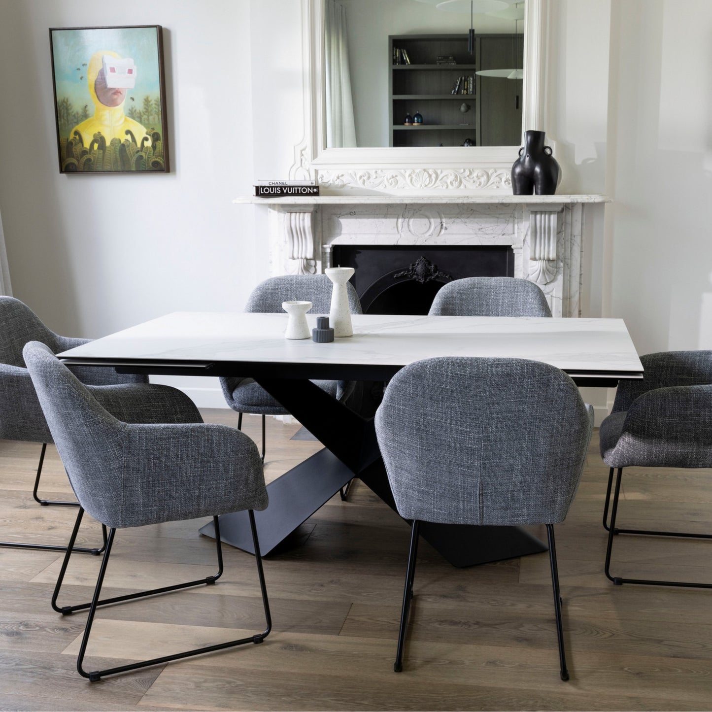 Zulu Ceramic Extension Dining Table - Vermont